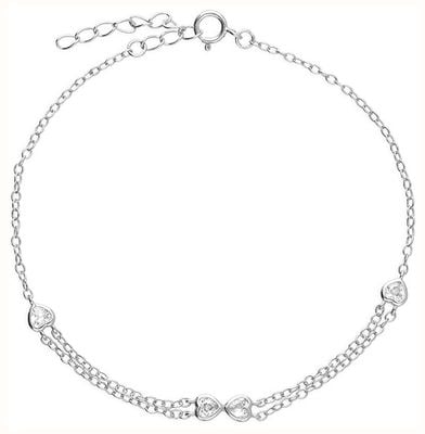 James Moore CME Sterling Silver Mini Heart And Infinty Bracelet H6991/S
