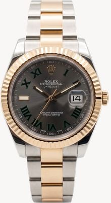 Pre-owned Rolex Oyster Perpetual Datejust (41mm) Grey Sunray Dial / Two-Tone Stainless Steel Bracelet JMP-1443911