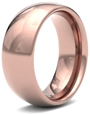 James Moore Wedding Rings | 9ct Rose Gold | 8mm | Heavy | Traditional Court | AG_8LHC-9R