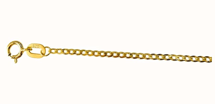 9ct Solid Yellow Ultra Fine Flat Curb 18" Chain SUFC-150-9Y-18