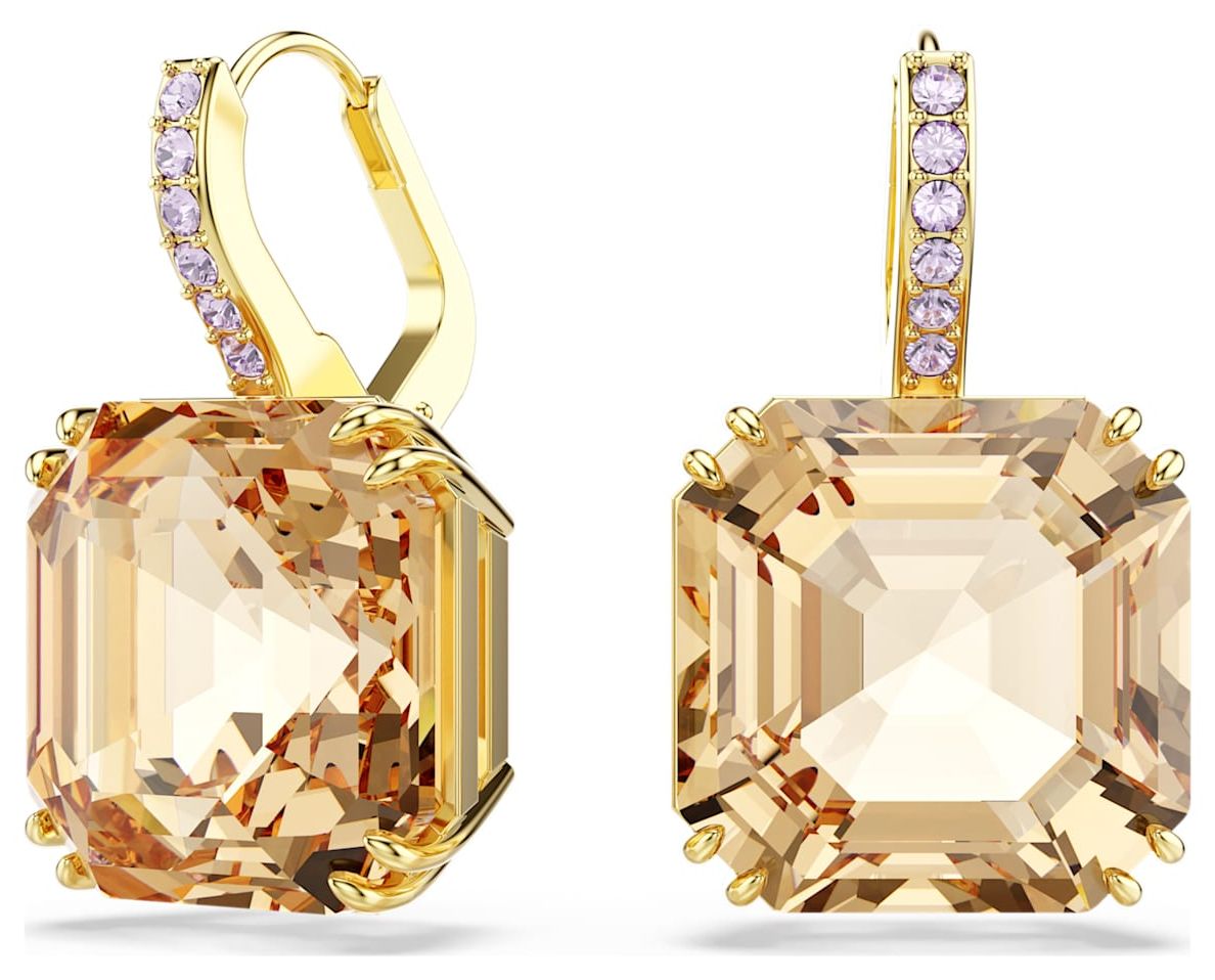 Swarovski 5725744 Millenia Drop Earrings Mixed Cuts, Caramel Jewellery