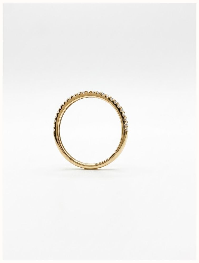 0.15ct Round Brilliant Natural Diamond 9ct Yellow Gold Half Eternity Ring HET100110/YG - alternate view 3