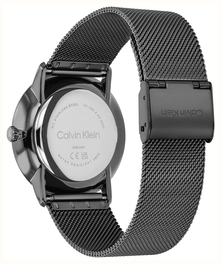 Calvin Klein Exceptional Quartz (37mm) Grey CK Dial / Grey PVD Stainless Steel Mesh Bracelet 25200606 - alternate view 2