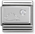Nomination Classic Libra Cubic Zirconia Sterling Silver Charm 330302/07