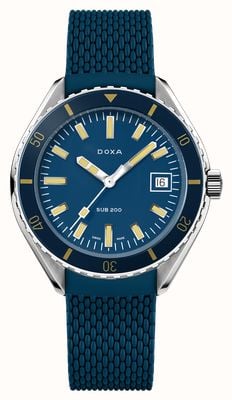 DOXA SUB 200 Caribbean (42mm) Dark Blue Iconic Dial / Dark Blue FKM Rubber Strap 799.10.201.32