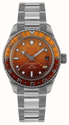 Out Of Order Negroni Automatic GMT (40mm) Orange Dial / Ultra-Brushed Stainless Steel Bracelet OOO.001-25.NE.BAND.SS