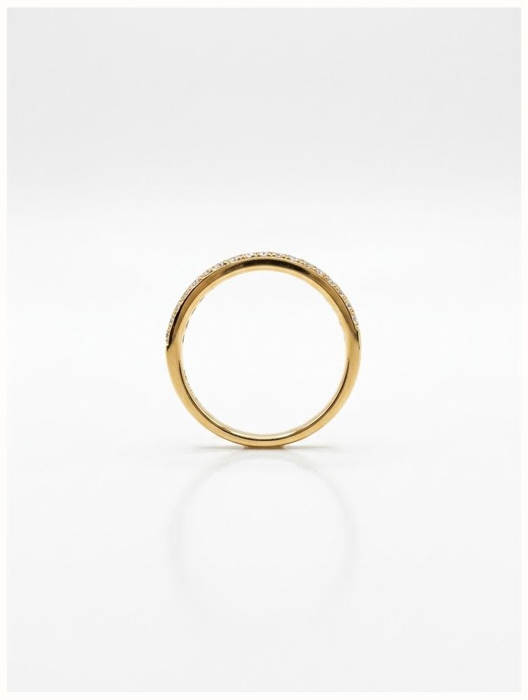 James Moore & Co 0.27ct Round Brilliant Natural Diamond 18ct Yellow Gold Half Eternity Ring E42264-27 - alternate view 3