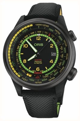 ORIS x Bamford Watch Department Limited Edition ‘Mission Control’ (47mm) Black Dial / Black Textile Strap 01 793 7775 8724-SET