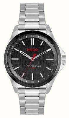 HUGO Men's #COMPLETE (42mm) Black Dial / Stainless Steel Bracelet 1530323