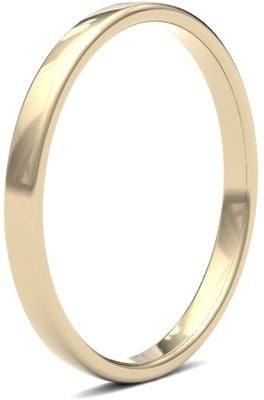 James Moore Wedding Rings | 9ct Yellow Gold | 2mm | Light | Soft Court | AG_2LLS-9Y