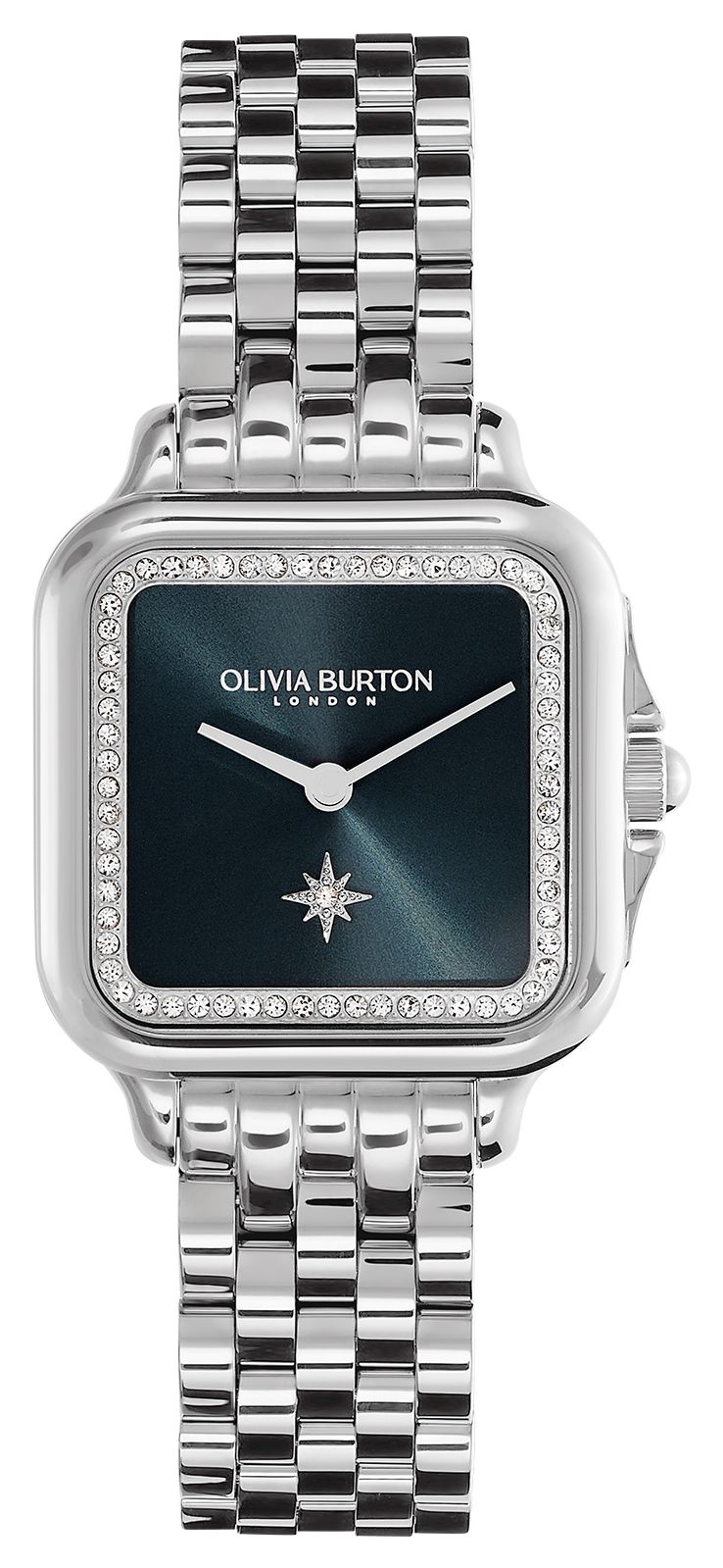 Olivia Burton 24000083 Soft Square Blue Dial / Stainless Watch