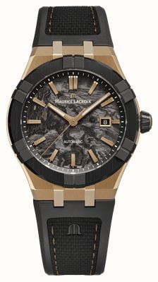 Maurice Lacroix AIKON-IC FROZEN CARBON BRONZE Limited Edition (43mm) Black Frozen Carbon Dial / Black Bi-Rubber Strap Watch AC6008-BRL20-730-2