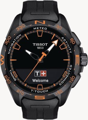 Tissot T-Touch Connect Solar PVD Titanium (47.5mm) Black Dial / Black Synthetic Strap T1214204705104