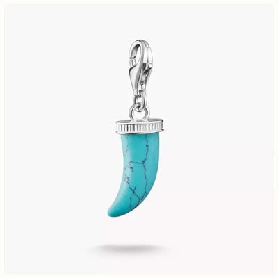 Thomas Sabo Silver Charm Pendant Tooth Turquoise Original 2235-404-17