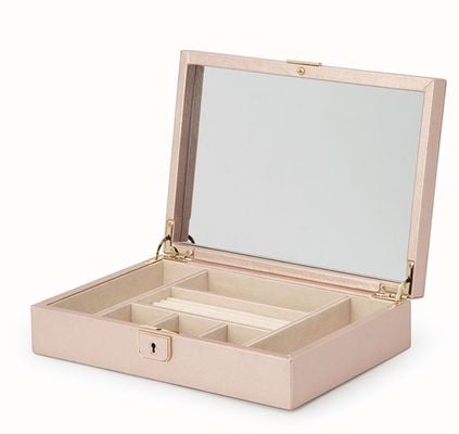 WOLF Palermo Rose Gold Medium Flat Jewellery Box 213216
