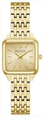 Bulova Sutton Quartz (23mm) Gold Sunray Dial / Gold PVD Stainless Steel Bracelet 97L191