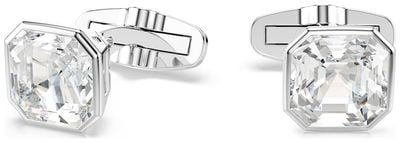 Swarovski Millenia Cufflinks, Octagon Cut, White, Rhodium Plated 5733306