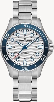 Hamilton Khaki Navy Scuba Automatic (40mm) White Wave Dial / Stainless Steel Bracelet H82425110