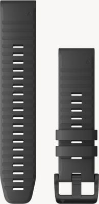 Garmin QuickFit 22 Slate Grey Silicone, Black Hardware Strap Only 010-12863-22