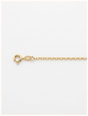 Semi Solid 9ct Yellow Gold Diamond-Cut Oval Belcher 1.45mm 20" Chain HOBD-145-9Y-20
