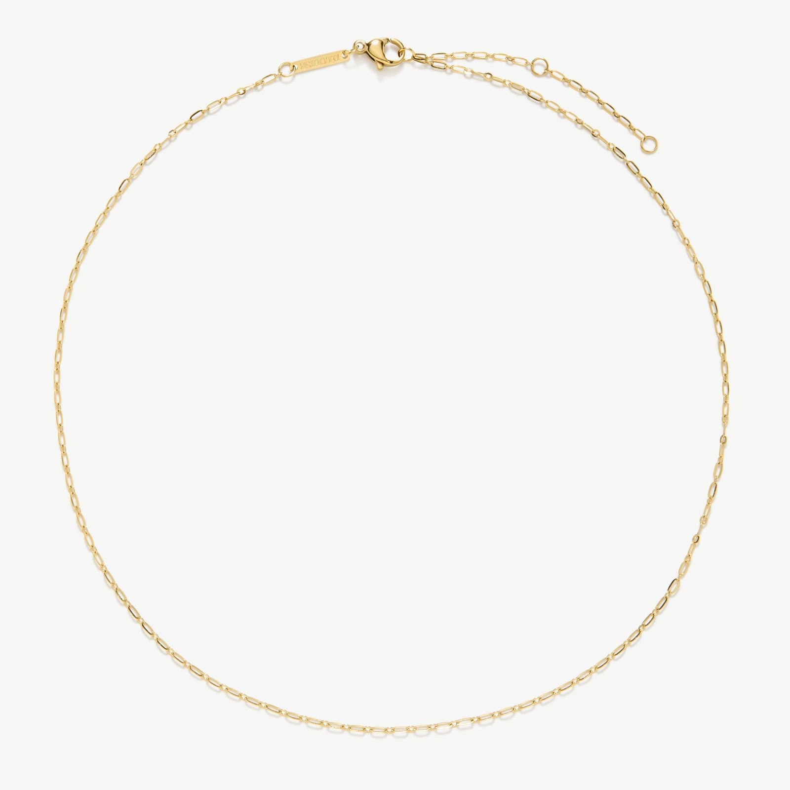 D.LOUISE NAN-11-45 Fine Paperclip Chain Gold Plated 45cm Jewellery