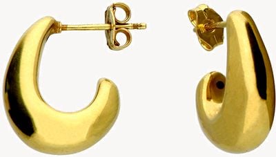 Gold Plated Curved Pear Shape Earrings H6659/Y
