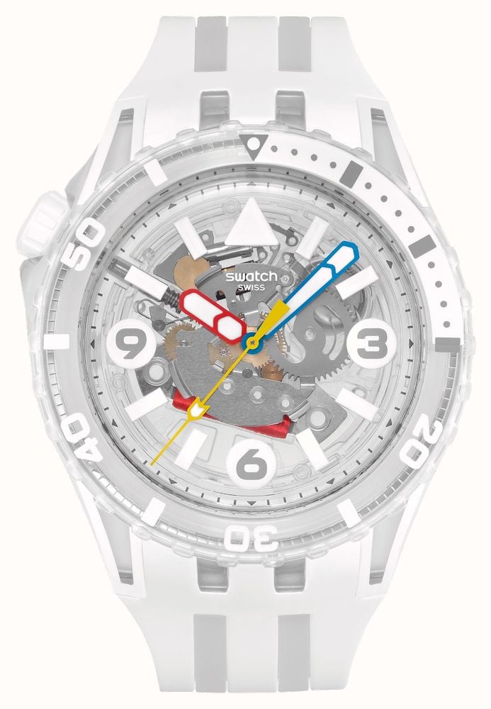 Swatch AURELIA AURITA スオッチ　SCUBAQUA Swatch Watch-Aurelia Aurita-Time Only-44mm-Matte White