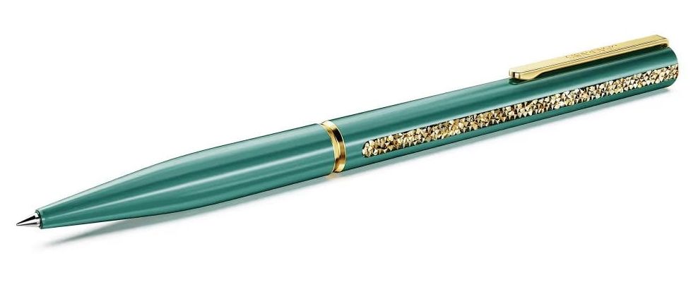 Swarovski 5707708 Shimmer Ballpoint Pen Green Lacquered Gold Jewellery