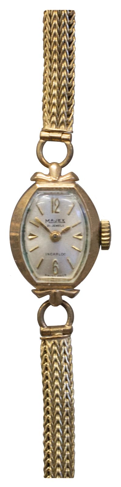 Pre-owned J27197 Majex 9ct Gold Ladies Wristwatch With Watch