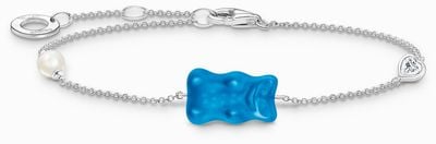 Thomas Sabo x HARIBO Blue Goldbear Gummy Bear Bracelet Sterling Silver A2151-052-1-L19V