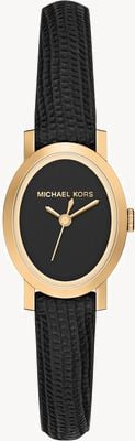 Michael Kors Mini Maude (20.5mm) Black Dial / Black Leather Strap MK7585