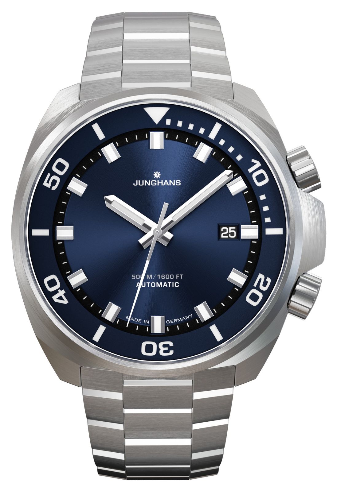 Junghans 27/4660.44 Aquaris Automatic (46.9mm) Blue Sunburst Watch