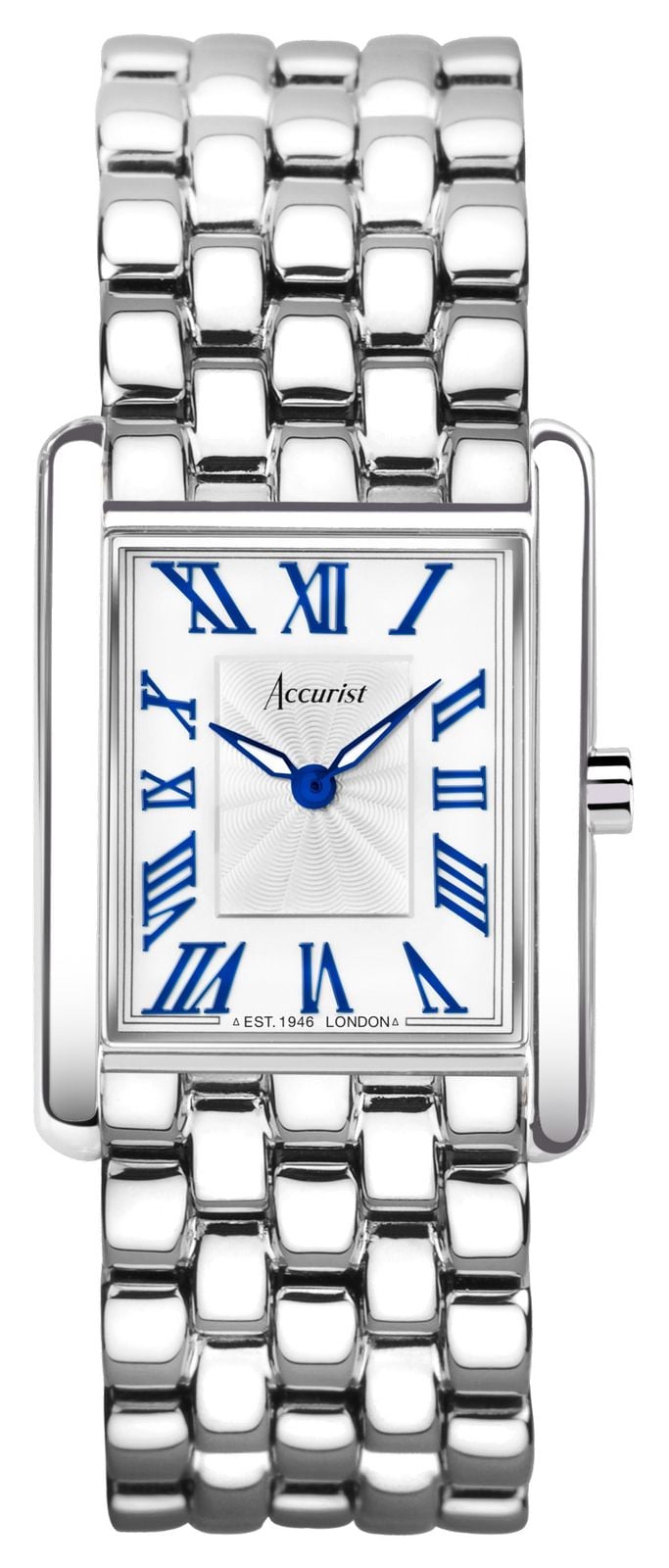 Accurist 71007 Rectangle Womens | White Dial | Stainless Watch