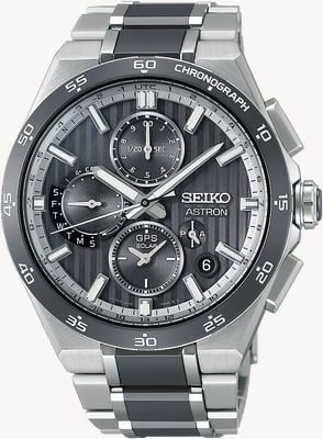 Seiko Astron GPS Solar Dual Time Chronograph (43.2mm) ‘Day Advanced Grey’ Dial / Titanium Bracelet HAB007J1