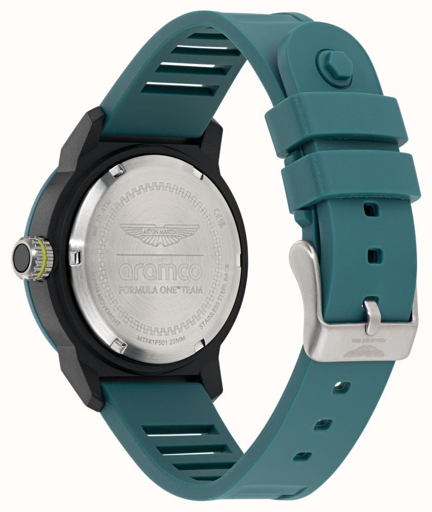 Aston Martin Aramco Formula One™ Team PDK W Quartz (40mm) Yellow Dial / Podium Green Silicone Strap Watch MTFK1F501 - alternate view 4