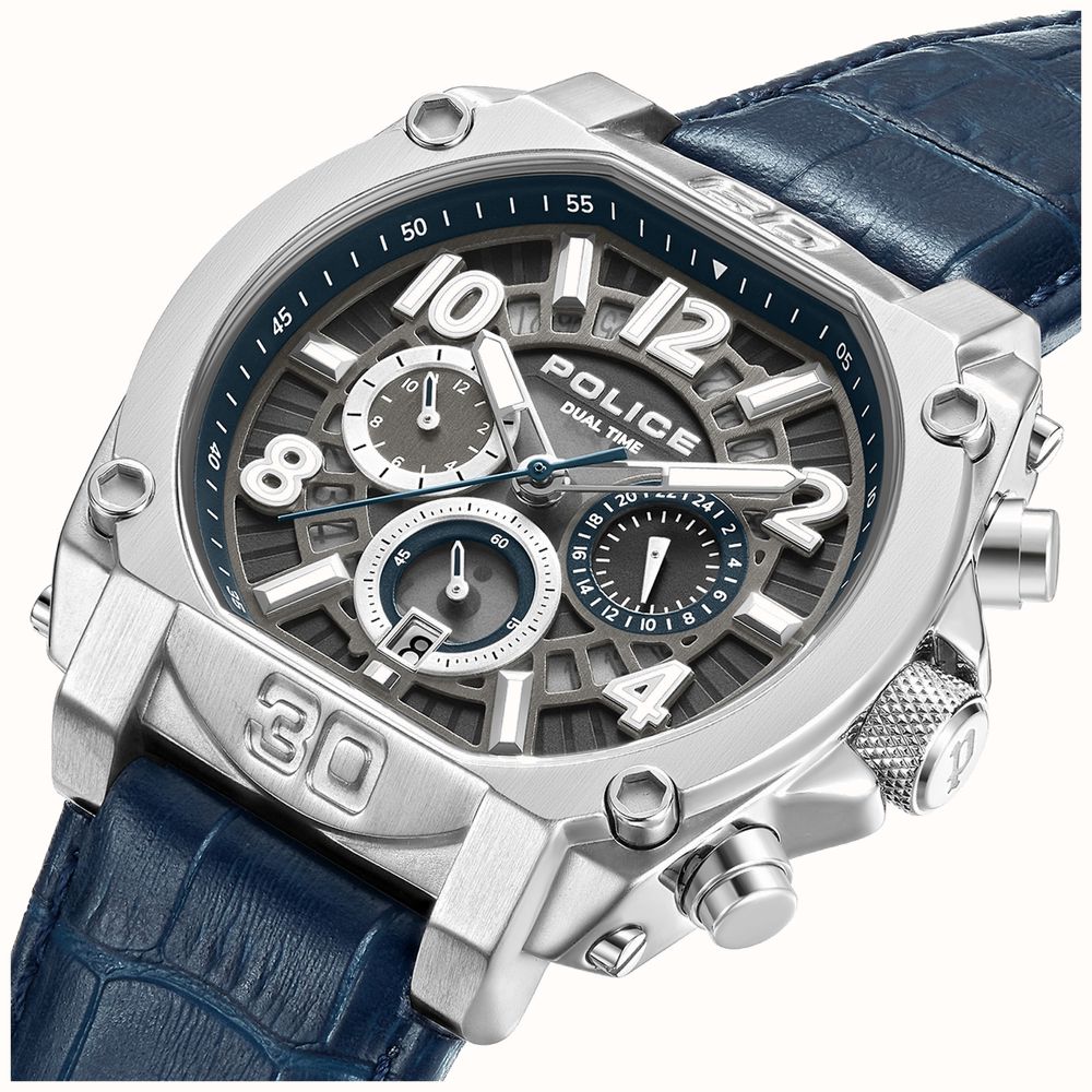 Police Orologio Uomo PEWJN2194440: Quadrante Cristallo Blu E Cinturino Silicone