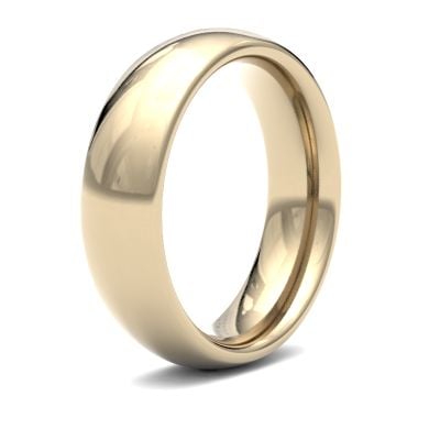 James Moore Wedding Rings | 9ct Yellow Gold | 6mm | Heavy | Traditional Court | AG_6LHC-9Y