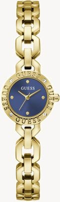 Guess SIREN Three-Hand Quartz (23mm) Blue Dial / Gold PVD Stainless Steel Bracelet GW1019L2