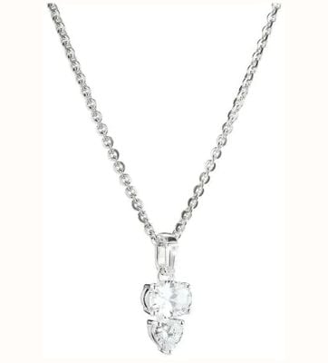 Thomas Sabo Silver Necklace With Oval And Heart Zirconia Stones KE2363-051-14-L45V