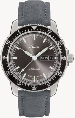 Sinn 104 St Sa I A | Suede Grey Leather Strap 104.014 SUEDE GREY