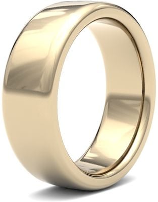 James Moore Wedding Rings | 9ct Yellow Gold | 7mm | Heavy | Soft Court | AG_7GHS-9Y