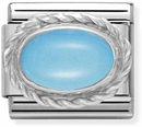 Nomination Classic Hard Stones Stainless Steel Rich Silver Sterling Silver Setting TURQUOISE Charm 330503/06