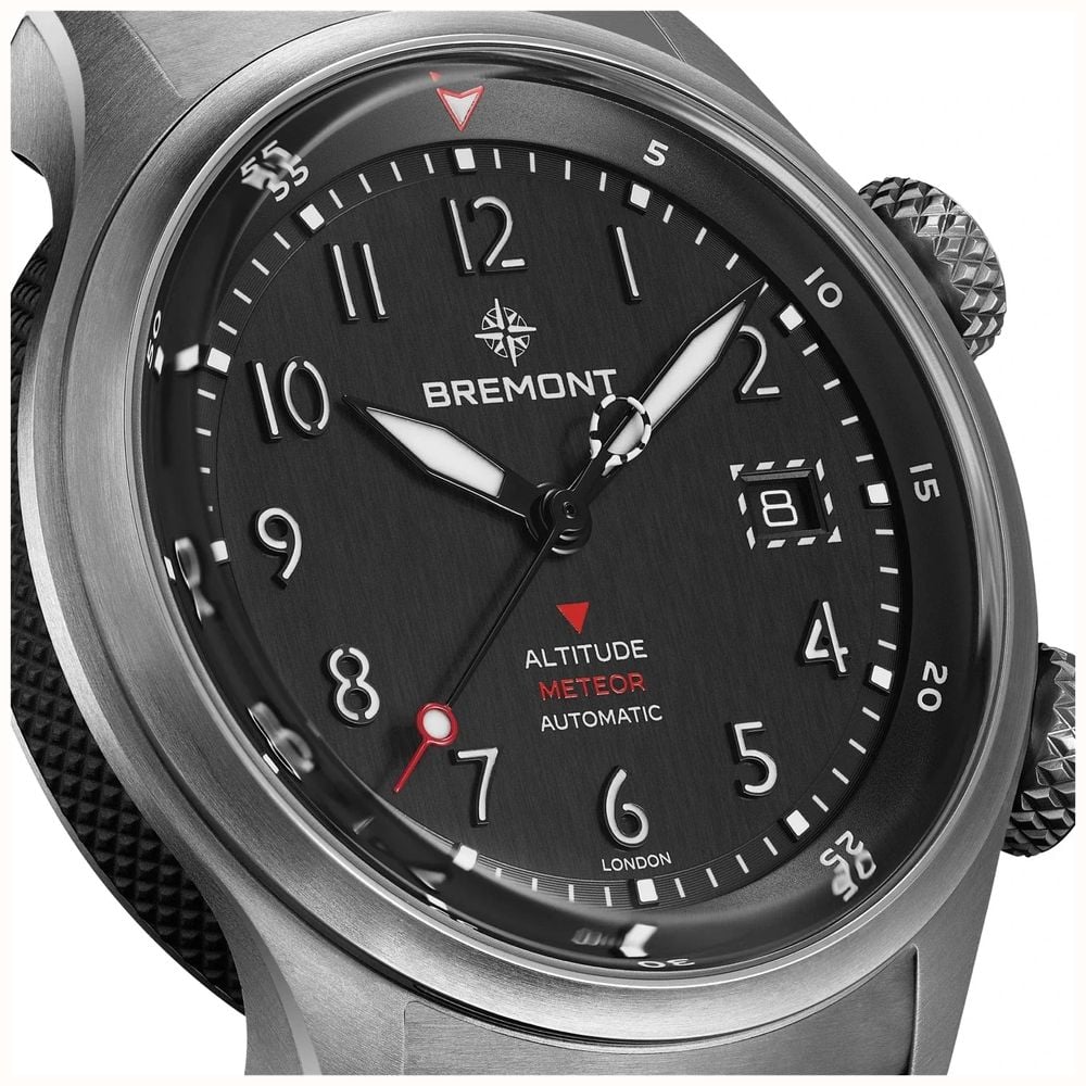 Bremont Altitude MB Meteor Automatic (42mm) Brushed Black Galvanic Metal Dial / Titanium Bracelet ALT42-MT-TI-BKBK-B - alternate view 4