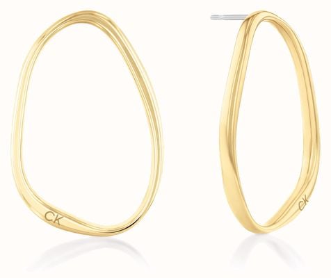 Calvin Klein Women's Elongated Drops Earrings Gold Tone Stainless Steel 35000451