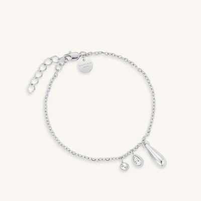 Rosefield Jewellery Bold Solitary Charms Bracelet Silver JBBCS-J1212