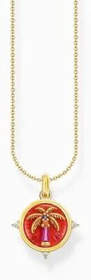 Thomas Sabo Thomas Sabo Gold-plated necklace palm pendant KE2204-471-7-L45V