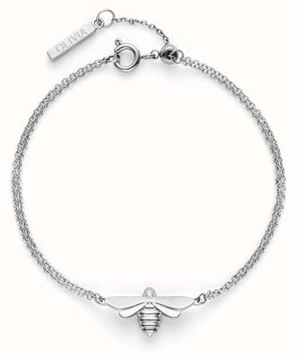 Olivia Burton Signature Honey Bee Silver Tone Bracelet 24100476