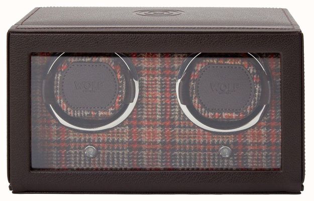 WOLF WM Brown and red Double Watch Winder 800700