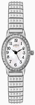 Limit Classic Crystal Quartz (20mm) Mother-of-Pearl Dial / Stainless Steel Expanding Bracelet 6029