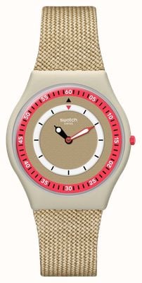 Swatch CORAL DUNES (34mm) Beige Dial / Beige Textile Strap SS09T102